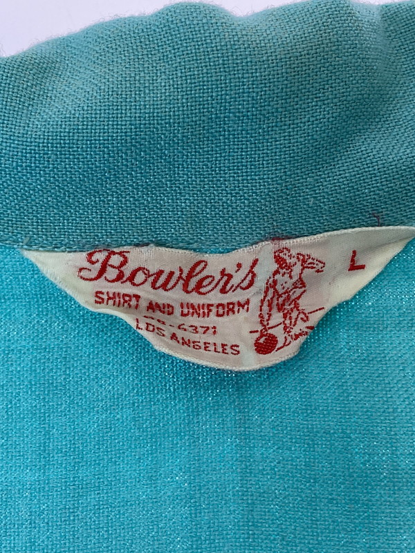 【中古品】【メンズ】  BOWLER’S 50-60's ARROWHEAD PURITAS BOWLING SHIRT アローヘッド・ピューリタス 刺繍 ボウリングシャツ 半袖シャツ 146-240725-hi-8-min カラー：グリーン系 万代Net店