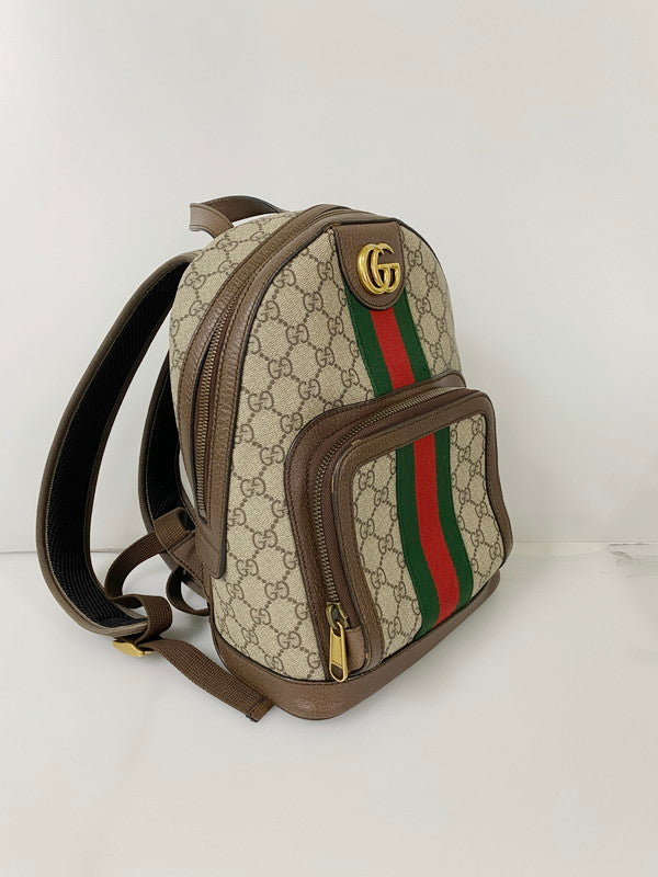 【中古品】【レディース】 GUCCI グッチ OPHIDIA GG BACKPACK 547965 オフィディア GGスプリーム バックパック リュック カバン 180-240803-yn-20-min カラー：ブラウン系 万代Net店