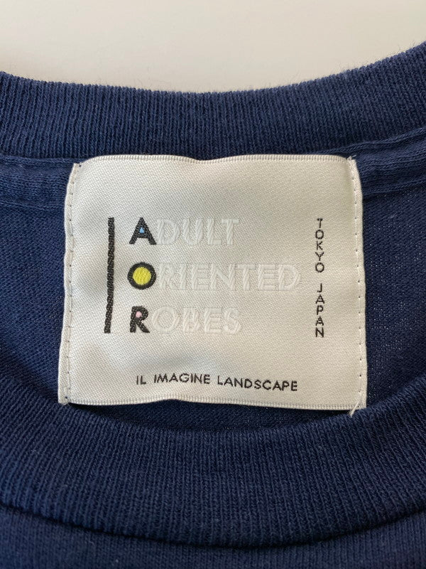 【中古品】【メンズ】  ADULT ORIENTED ROBES アダルトオリエンテッドローブス NOT FOR SALE TEE 半袖 Tシャツ 140-241015-AS-11-min サイズ：3 カラー：ネイビー 万代Net店