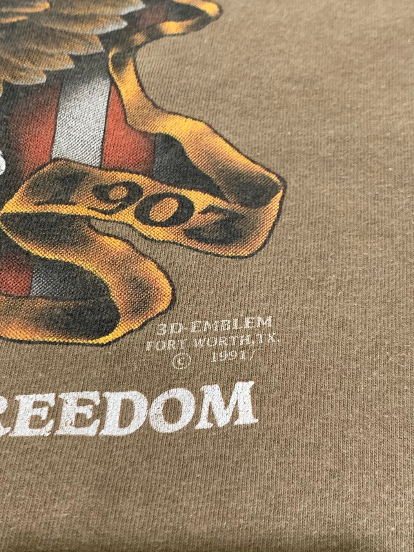 【中古品】【メンズ】 HARLEY DAVIDSON ハーレーダビッドソン SYMBOL OF AMERICAN FREEDOM TEE ショートスリーブTシャツ 半袖Tシャツ トップス 146-240730-yn-04-min カラー：ブラウン 万代Net店