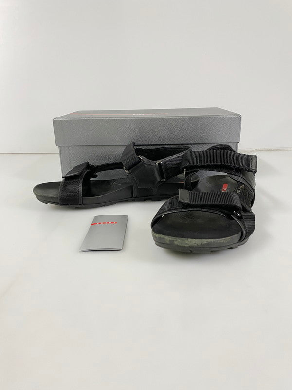 【中古品】【メンズ】 PRADA プラダ SPORTS SANDAL 4X2984 スポーツサンダル 靴  183-240806-yn-03-min サイズ：7 カラー：ブラック 万代Net店