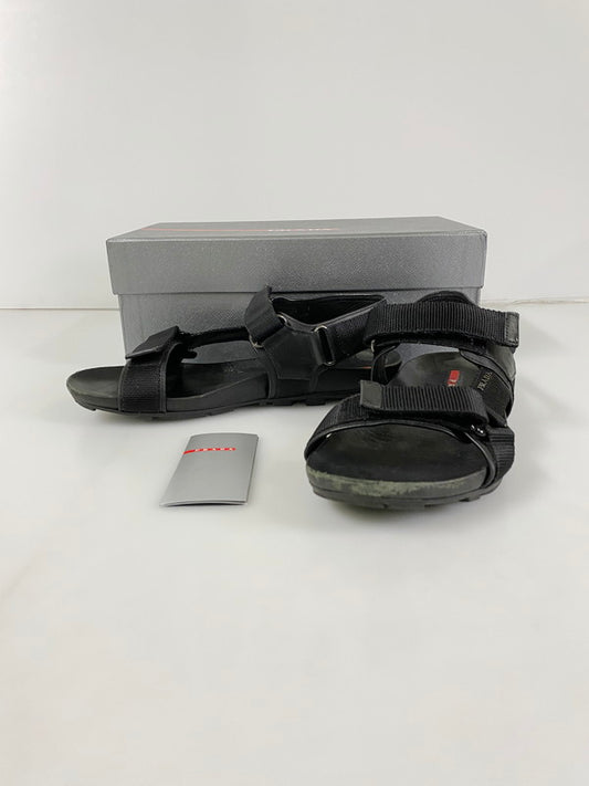 【中古】【メンズ】 PRADA プラダ SPORTS SANDAL 4X2984 スポーツサンダル 靴  183-240806-yn-03-min サイズ：7 カラー：ブラック 万代Net店