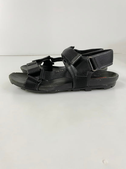 【中古】【メンズ】 PRADA プラダ SPORTS SANDAL 4X2984 スポーツサンダル 靴  183-240806-yn-03-min サイズ：7 カラー：ブラック 万代Net店