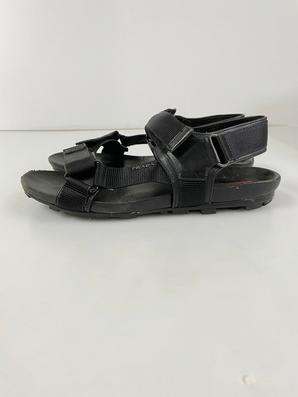 【中古品】【メンズ】 PRADA プラダ SPORTS SANDAL 4X2984 スポーツサンダル 靴  183-240806-yn-03-min サイズ：7 カラー：ブラック 万代Net店