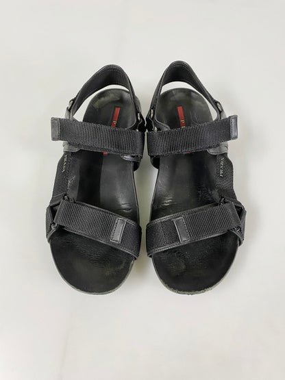 【中古】【メンズ】 PRADA プラダ SPORTS SANDAL 4X2984 スポーツサンダル 靴  183-240806-yn-03-min サイズ：7 カラー：ブラック 万代Net店