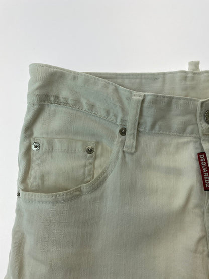 【中古品】【メンズ】 DSQUARED2 ディースクエアード SKATER JEAN S74LB0941 デニムパンツ ボトムス 152-240730-yn-13-min サイズ：42 カラー：ホワイト 万代Net店