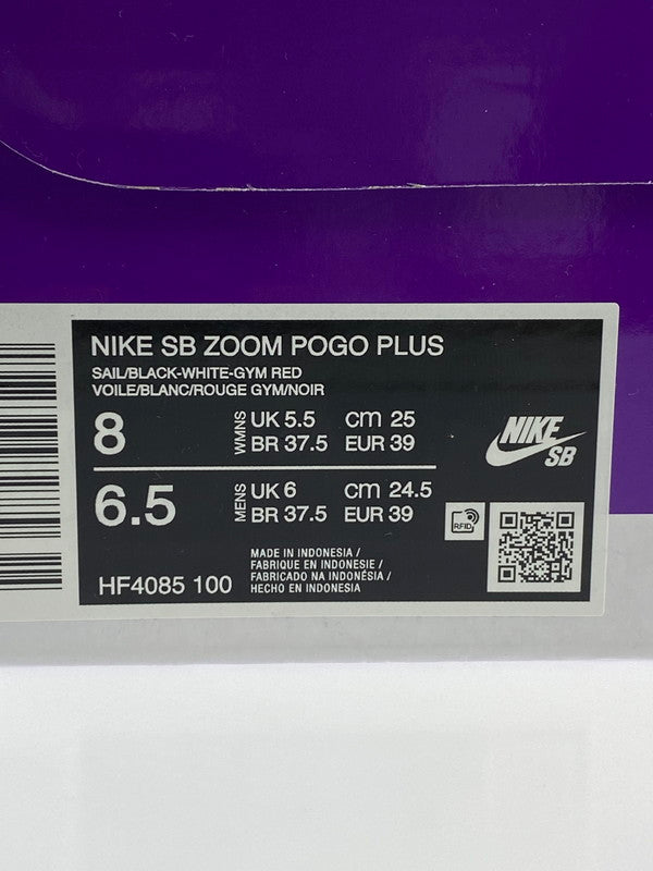 【中古美品】【レディース】 NIKE SB ナイキエスビー ZOOM POGO PLUS HF4085-100 ズーム ポゴ プラス スニーカー 靴 166-240802-yn-07-min サイズ：25.0cm US8 カラー：SAIL/BLACK-WHITE-GYM RED 万代Net店