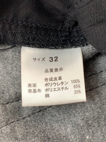 【中古品】【メンズ】 666 ロクロクロク ORIGINAL CLOTHING フェイクレザーパンツ 156-240806-jt-08-min サイズ：W32 カラー：ブラック 万代Net店