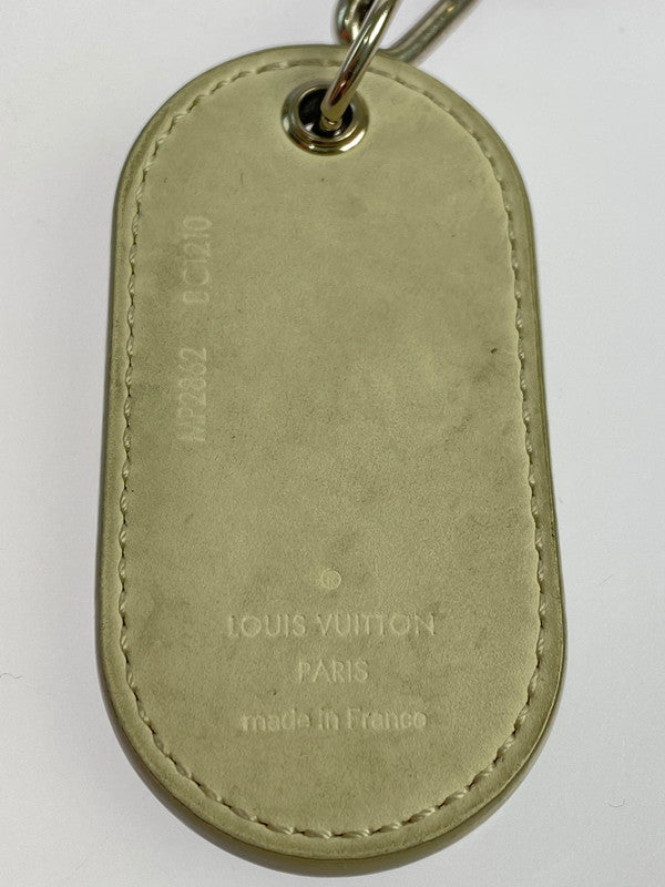 【中古品】【メンズ/レディース】 LOUIS VUITTON ルイ・ヴィトン ポルトクレ ミリタリータブ ステーン カーフ MP2862 BC1210 キーリング  179-240803-yn-01-min カラー：ホワイト 万代Net店