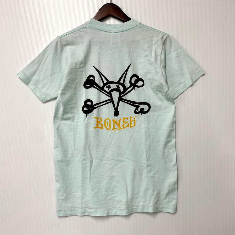 【中古品】【メンズ】 POWELL PERALTA パウエルペラルタ 80-90S cMCMLXXXIV RATBONES PRINTED T-SHIRTラットボーン プリント Tシャツ まわしタグ USA製 半袖 トップス 146-250920-ya-09-izu サイズ：S カラー：ライトブルー 万代Net店