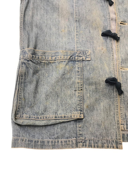 【現状渡し品】【メンズ】 ISSEY MIYAKE-MIYAKE DESIGN STUDIO- イッセイ ミヤケ ミヤケ デザイン スタジオ 80's DENIM OVER COAT デニム オーバー コート 140-260731-rt-15-tagh サイズ：不明 下記参照 カラー：インディゴ 万代Net店