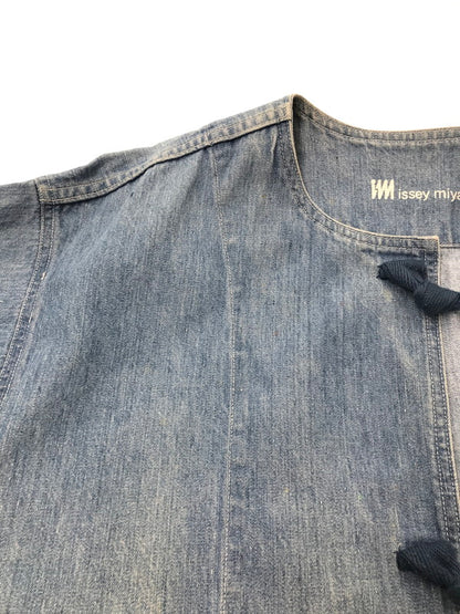 【現状渡し品】【メンズ】 ISSEY MIYAKE-MIYAKE DESIGN STUDIO- イッセイ ミヤケ ミヤケ デザイン スタジオ 80's DENIM OVER COAT デニム オーバー コート 140-260731-rt-15-tagh サイズ：不明 下記参照 カラー：インディゴ 万代Net店