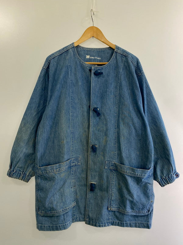 【中古品】【メンズ】 ISSEY MIYAKE イッセイミヤケ MIYAKE DESIGN STUDIO 日本製 80S DENIM OVER COAT ミヤケ デザイン スタジオ 80年 デニム オーバー コート ライト アウター カバーオール 140-240801-jt-18-min サイズ：サイズ不明 カラー：ライトインディゴ 万代Net店