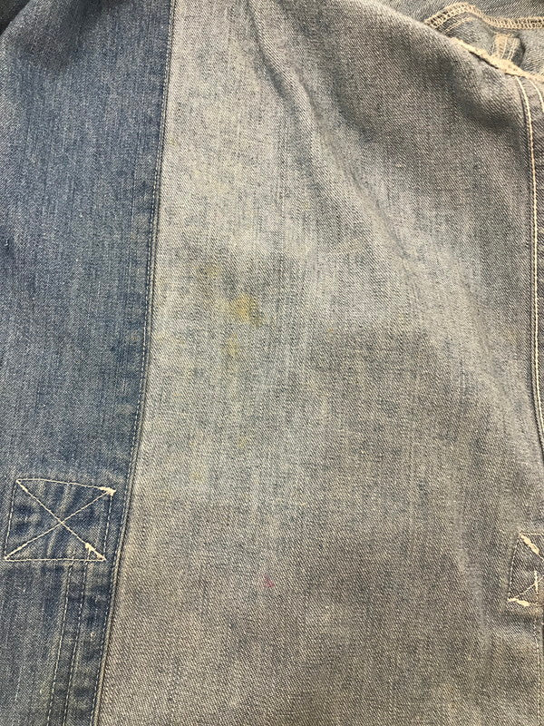 【現状渡し品】【メンズ】 ISSEY MIYAKE-MIYAKE DESIGN STUDIO- イッセイ ミヤケ ミヤケ デザイン スタジオ 80's DENIM OVER COAT デニム オーバー コート 140-260731-rt-15-tagh サイズ：不明 下記参照 カラー：インディゴ 万代Net店