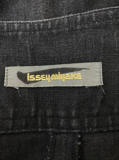 【中古品】【メンズ】 ISSEY MIYAKE イッセイミヤケ 筆タグ 80S LINEN TAPERED PANTS 80年代 リネン テーパード パンツ ボトムス 151-240802-jt-10-min サイズ：7 カラー：ダークグレー 万代Net店