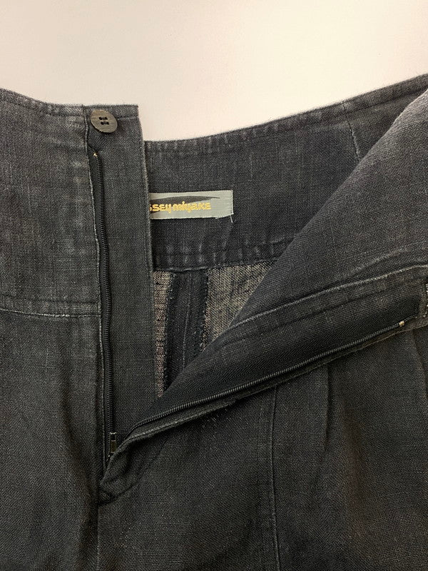 【中古品】【メンズ】 ISSEY MIYAKE イッセイミヤケ 筆タグ 80S LINEN TAPERED PANTS 80年代 リネン テーパード パンツ ボトムス 151-240802-jt-10-min サイズ：7 カラー：ダークグレー 万代Net店