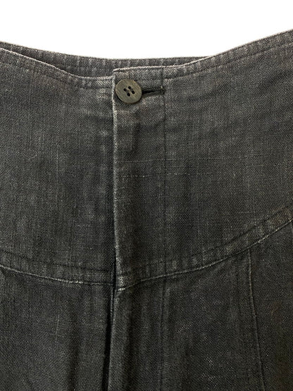 【中古品】【メンズ】 ISSEY MIYAKE イッセイミヤケ 筆タグ 80S LINEN TAPERED PANTS 80年代 リネン テーパード パンツ ボトムス 151-240802-jt-10-min サイズ：7 カラー：ダークグレー 万代Net店