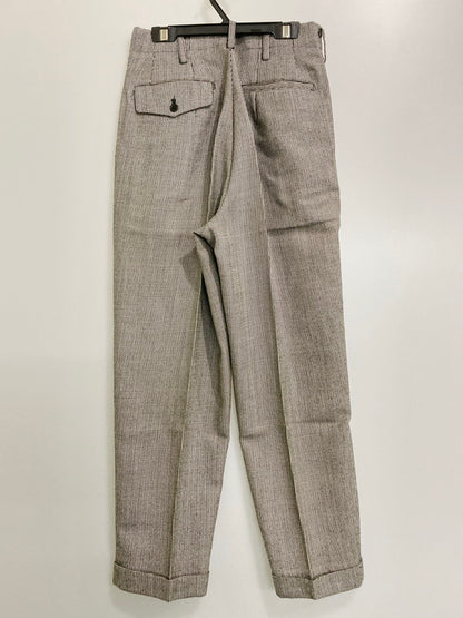 【現状渡し品】【レディース】 B RICH BY BARBORCHICA ビーリッチバイバーボチカ 90S HOUND'S TOOTH 2-TUCK SLACKS 千鳥柄 タック スラックス ボトムス 171-240813-me-30-min サイズ：S カラー：ブラック/ホワイト 万代Net店