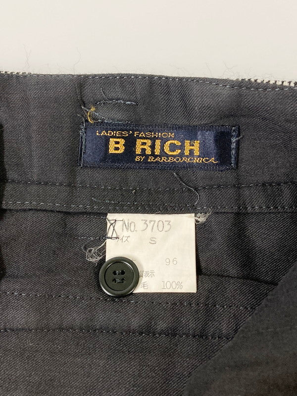 【現状渡し品】【レディース】 B RICH BY BARBORCHICA ビーリッチバイバーボチカ 90S HOUND'S TOOTH 2-TUCK SLACKS 千鳥柄 タック スラックス ボトムス 171-240813-me-30-min サイズ：S カラー：ブラック/ホワイト 万代Net店