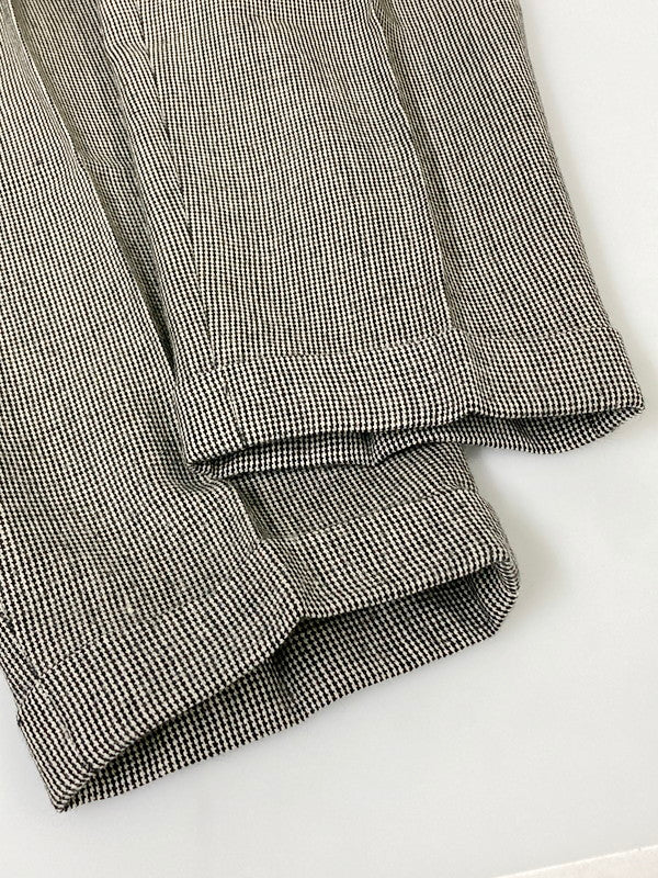 【現状渡し品】【レディース】 B RICH BY BARBORCHICA ビーリッチバイバーボチカ 90S HOUND'S TOOTH 2-TUCK SLACKS 千鳥柄 タック スラックス ボトムス 171-240813-me-30-min サイズ：S カラー：ブラック/ホワイト 万代Net店