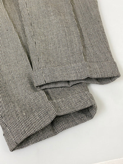 【現状渡し品】【レディース】 B RICH BY BARBORCHICA ビーリッチバイバーボチカ 90S HOUND'S TOOTH 2-TUCK SLACKS 千鳥柄 タック スラックス ボトムス 171-240813-me-30-min サイズ：S カラー：ブラック/ホワイト 万代Net店