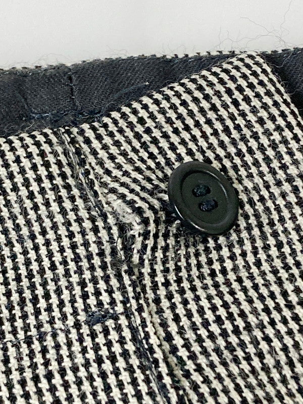 【現状渡し品】【レディース】 B RICH BY BARBORCHICA ビーリッチバイバーボチカ 90S HOUND'S TOOTH 2-TUCK SLACKS 千鳥柄 タック スラックス ボトムス 171-240813-me-30-min サイズ：S カラー：ブラック/ホワイト 万代Net店