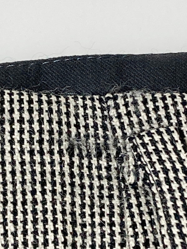 【現状渡し品】【レディース】 B RICH BY BARBORCHICA ビーリッチバイバーボチカ 90S HOUND'S TOOTH 2-TUCK SLACKS 千鳥柄 タック スラックス ボトムス 171-240813-me-30-min サイズ：S カラー：ブラック/ホワイト 万代Net店