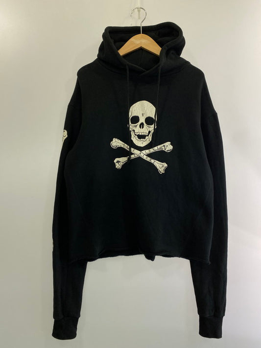 【中古品】【メンズ】  VLONE 19SS SKULL AND BONES HOODIE ヴィーロン スカル アンド ボーン フーディ トップス パーカー  142-240801-jt-24-min サイズ：S カラー：ブラック 万代Net店