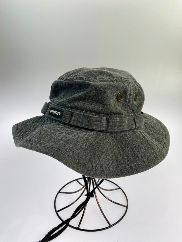 【中古品】【メンズ】 STUSSY ステューシー 19SS WASHED RIPSTOP BOONIE HAT ウォッシュド リップストップ ブーニーハット 帽子 185-240803-yn-14-min カラー：ブラック 万代Net店