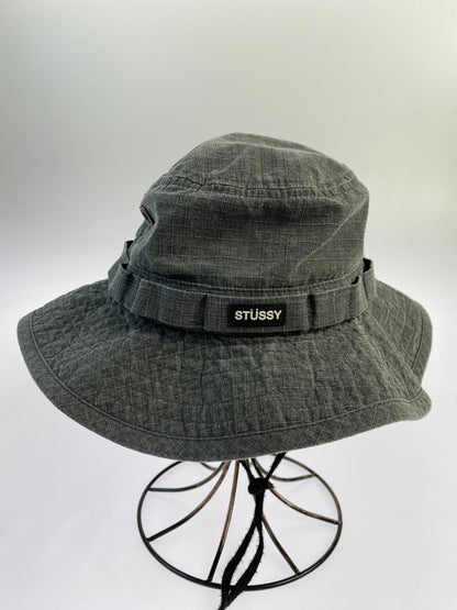 【中古品】【メンズ】 STUSSY ステューシー 19SS WASHED RIPSTOP BOONIE HAT ウォッシュド リップストップ ブーニーハット 帽子 185-240803-yn-14-min カラー：ブラック 万代Net店