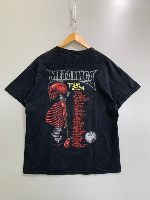 【中古品】【メンズ】 METALLICA 2004 TOUR TEE "PUSHEAD" メタリカ 2004 ツアーティーシャツ パスヘッド ヴィンテージ ティーシャツ トップス 146-260522-SH-01-min サイズ：L カラー：ブラック 万代Net店