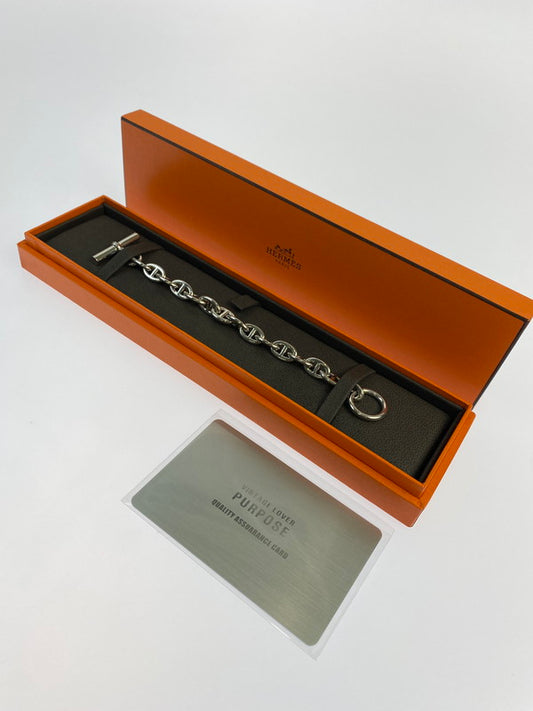 【中古美品】【レディース】 HERMES エルメス シェーヌダンクルPM ブレスレット 15コマ アクセサリー 182-240803-yn-03-min カラー：シルバー 万代Net店