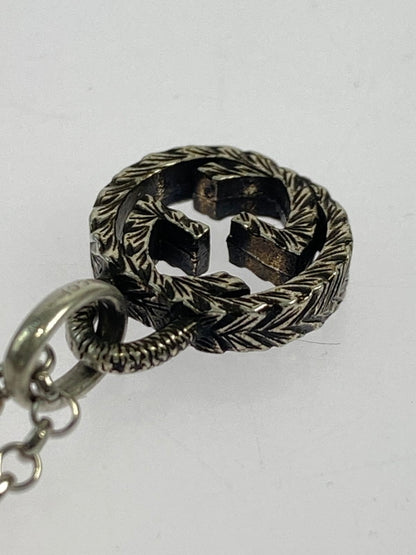 【中古品】【メンズ/レディース】 GUCCI グッチ NECKLACE 0309J8055 インターロッキングGネックレス SV925 アクセサリー 182-240803-yn-07-min カラー：シルバー 万代Net店