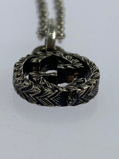 【中古品】【メンズ/レディース】 GUCCI グッチ NECKLACE 0309J8055 インターロッキングGネックレス SV925 アクセサリー 182-240803-yn-07-min カラー：シルバー 万代Net店