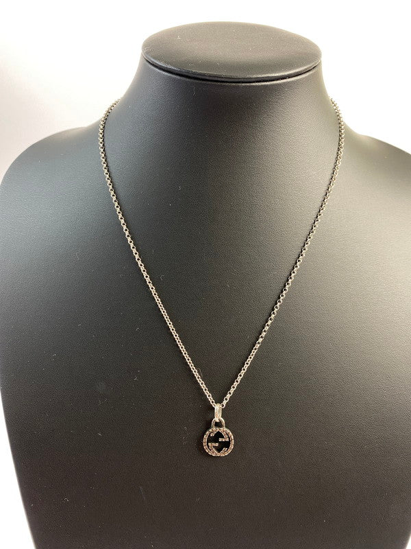 【中古品】【メンズ/レディース】 GUCCI グッチ NECKLACE 0309J8055 インターロッキングGネックレス SV925 アクセサリー 182-240803-yn-07-min カラー：シルバー 万代Net店