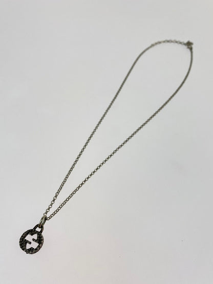 【中古品】【メンズ/レディース】 GUCCI グッチ NECKLACE 0309J8055 インターロッキングGネックレス SV925 アクセサリー 182-240803-yn-07-min カラー：シルバー 万代Net店