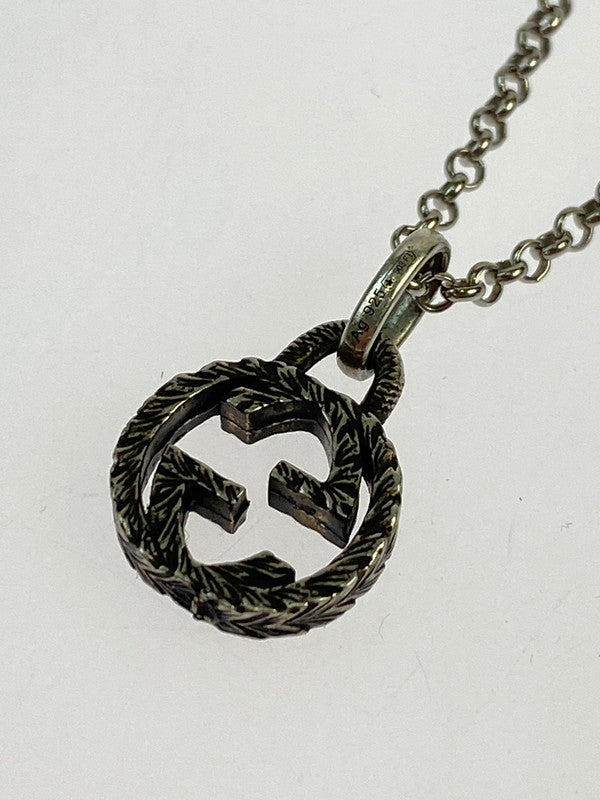 【中古品】【メンズ/レディース】 GUCCI グッチ NECKLACE 0309J8055 インターロッキングGネックレス SV925 アクセサリー 182-240803-yn-07-min カラー：シルバー 万代Net店