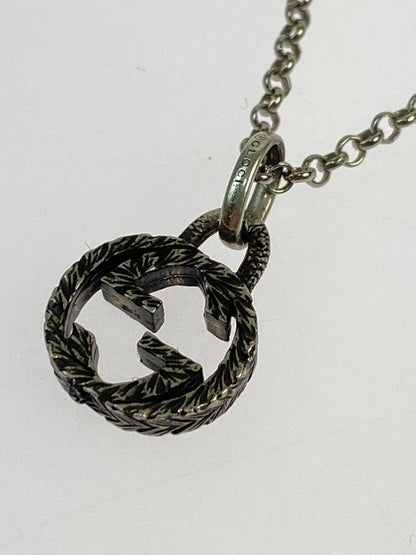 【中古品】【メンズ/レディース】 GUCCI グッチ NECKLACE 0309J8055 インターロッキングGネックレス SV925 アクセサリー 182-240803-yn-07-min カラー：シルバー 万代Net店