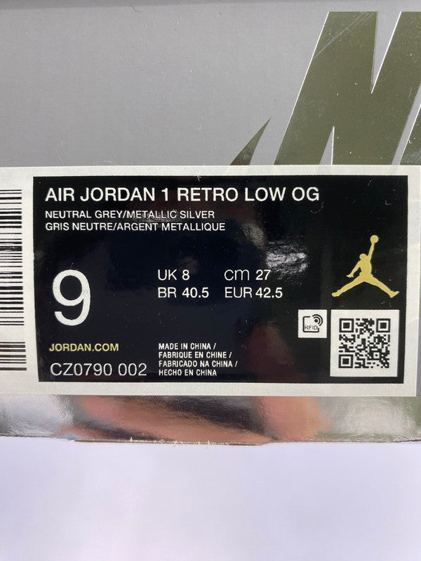 【中古品】【メンズ】 NIKE ナイキ CZ0790-002 AIR JORDAN １ RETRO LOW OG ”SILVER” 160-240807-AS-3-min サイズ：27.0cm カラー：シルバー/グレー 万代Net店