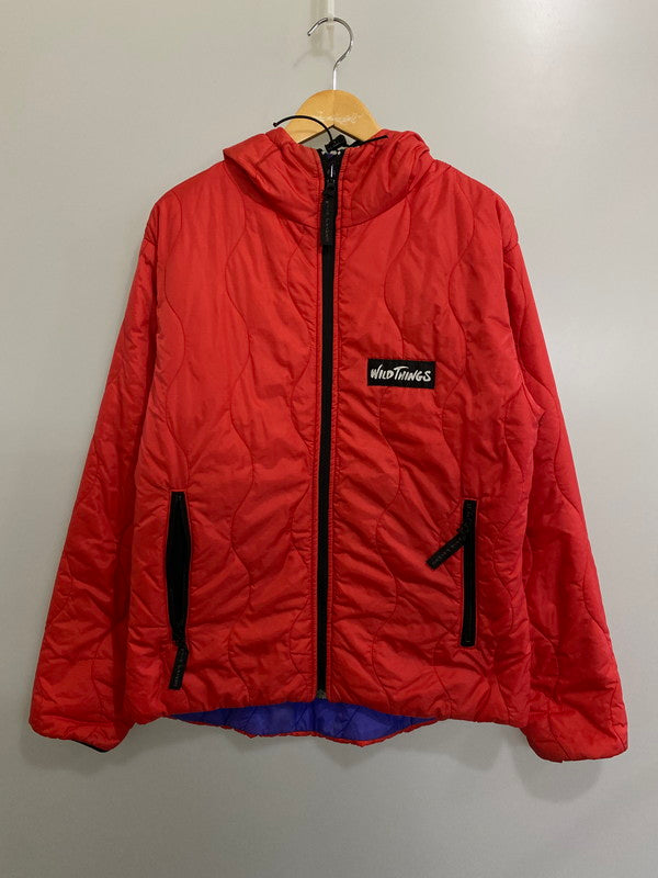 【現状渡し品】【メンズ】 WILDTHINGS ワイルドシングス USA製 PRIMALOFT REVERSIBLE DOWN JACKET プリマロフト リバーシブルダウン ジャケット アウター 144-240826-me-02-min サイズ：M カラー：レッド 赤 万代Net店