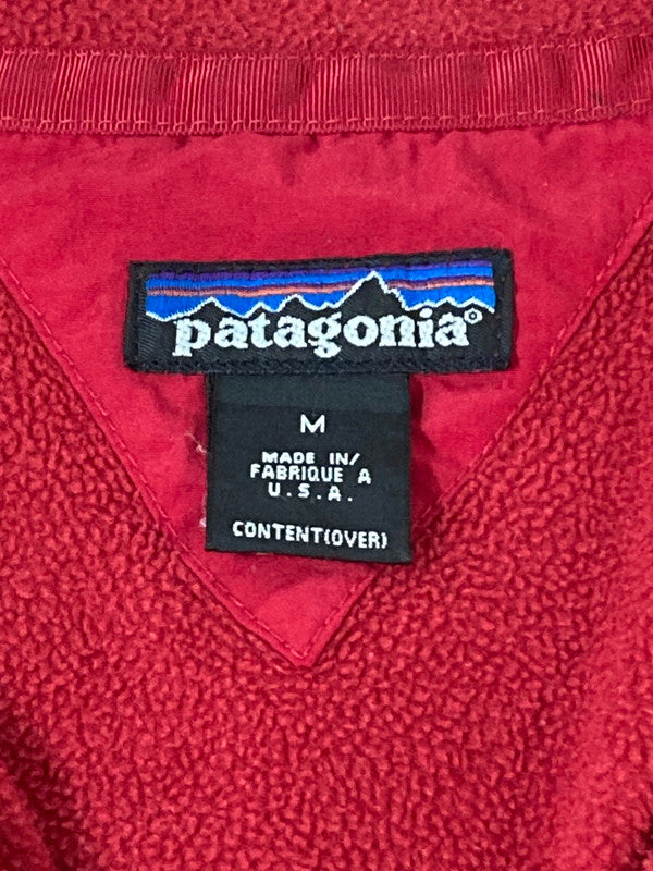 【中古品】【メンズ】 patagonia パタゴニア 26250SP98 98年USA製 90S FLEECE PULLOVER プルオーバー フリース 144-241011-cn-22-min サイズ：M カラー：レッド 万代Net店