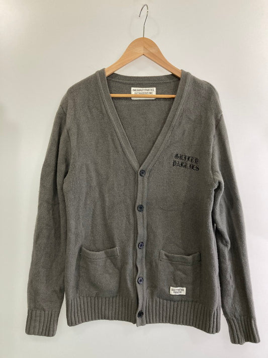 【中古品】【メンズ】  WACKO MARIA CLASSIC CARDIGAN ワコマリア クラシック カーディガン トップス 142-240806-yn-23-min サイズ：M カラー：グレー 万代Net店