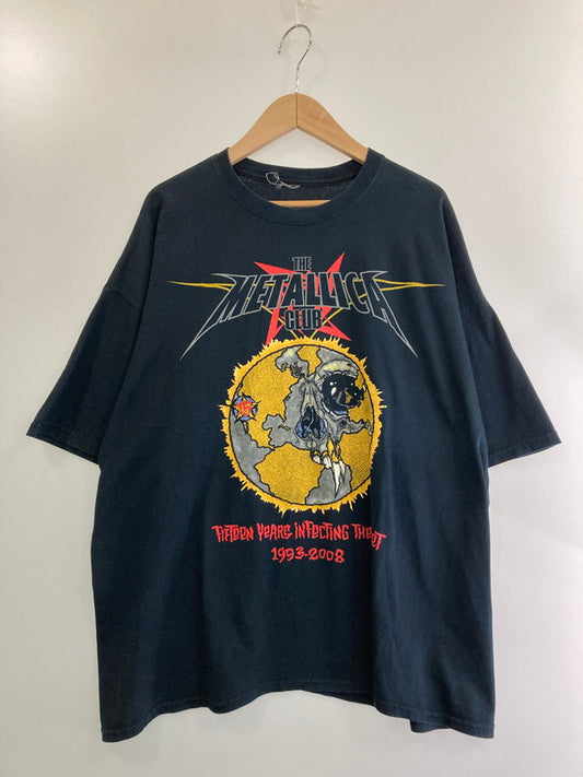 【中古品】【メンズ】  METALLICA THE METALLICA CLUB 1993-2008 TEE メタリカ ショートスリーブTシャツ 半袖Tシャツ トップス 146-240807-yn-10-min カラー：ブラック 万代Net店