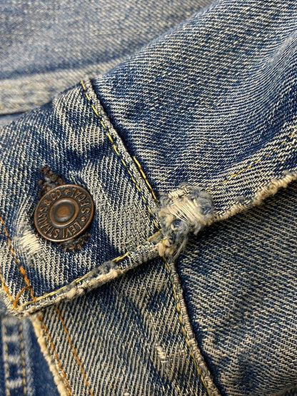 【現状渡し品】【メンズ】 Levi's リーバイス 刻印D BIG E 均等V イエローステッチ フラップ裏ライトオンス ギャラ入り 最初期 60S"557XX"3RD DENIM JACKET アウター デニムジャケット 146-250308-AS-7-min カラー：インディゴ 万代Net店