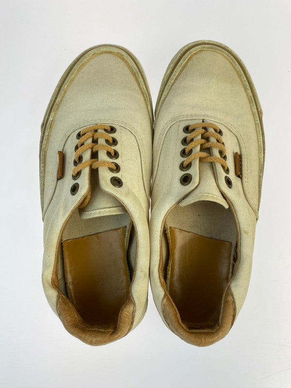 【現状渡し品】【メンズ】 VANS バンズ 80S ERA WHITE BROWN ヴァンズ ヴィンテージ ビンテージ オールド エラ スニーカー 靴 メンズシューズ 162-240808-em-8-min サイズ：L カラー：ホワイト/ブラウン 万代Net店