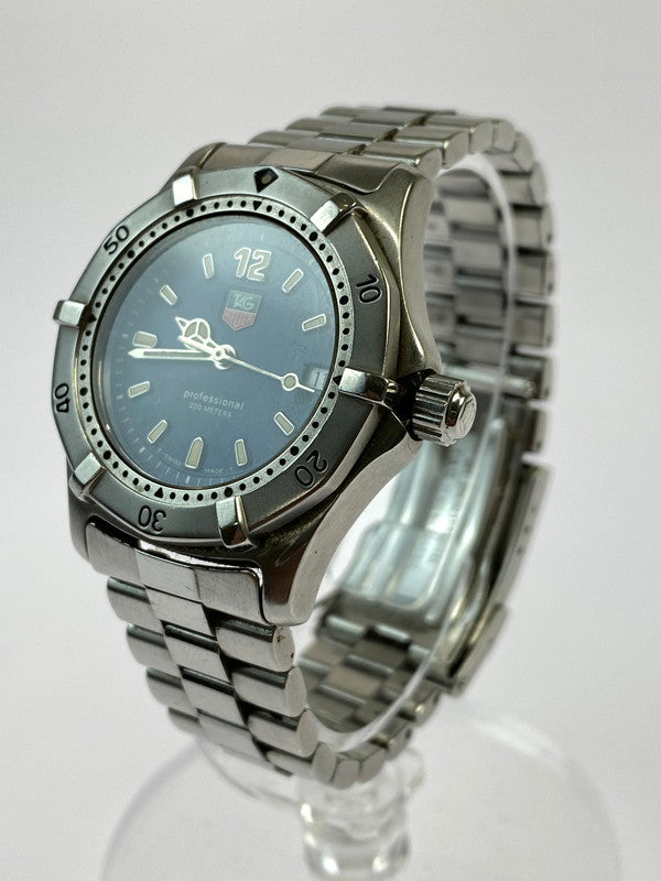 【中古品】【レディース】 TAG HEUER タグホイヤー PROFESSIONAL 200M デイト クォーツ腕時計 WK1213 プロフェッショナル  197-241018-em-11-min カラー：シルバー ブルー文字盤 万代Net店