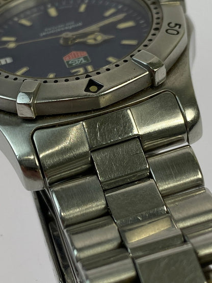 【中古品】【レディース】 TAG HEUER タグホイヤー PROFESSIONAL 200M デイト クォーツ腕時計 WK1213 プロフェッショナル 197-241018-em-11-min カラー：シルバー ブルー文字盤 万代Net店
