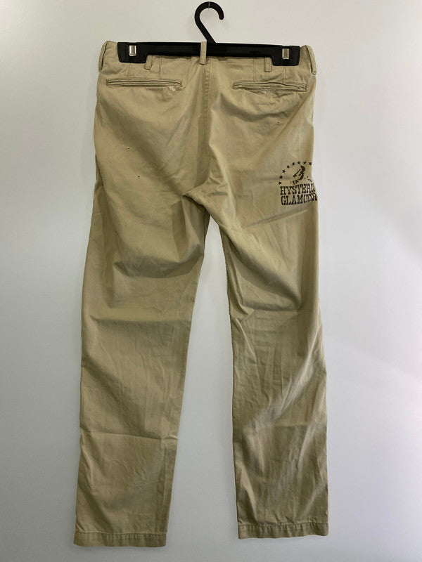 【中古品】【メンズ】 HYSTERIC GLAMOUR ヒステリックグラマー 0232AP09 DAMAGE CHINO PANT チノパンツ ボトムス 151-240811-AS-35-min サイズ：S カラー：ベージュ 万代Net店