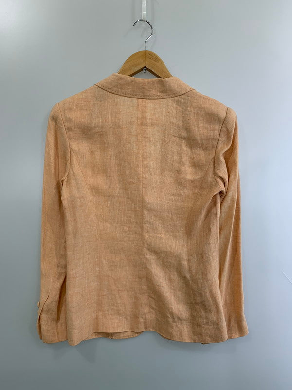 【中古品】【メンズ】 TRUS SARDI トラサルディ LINEN JACKET リネンジャケット テーラードジャケット 麻素材 146-260611-kt-03-min サイズ：36 カラー：ベージュ系 万代Net店
