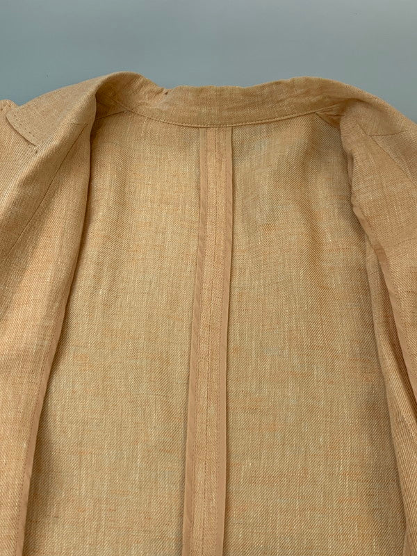 【中古品】【メンズ】 TRUS SARDI トラサルディ LINEN JACKET リネンジャケット テーラードジャケット 麻素材 146-260611-kt-03-min サイズ：36 カラー：ベージュ系 万代Net店